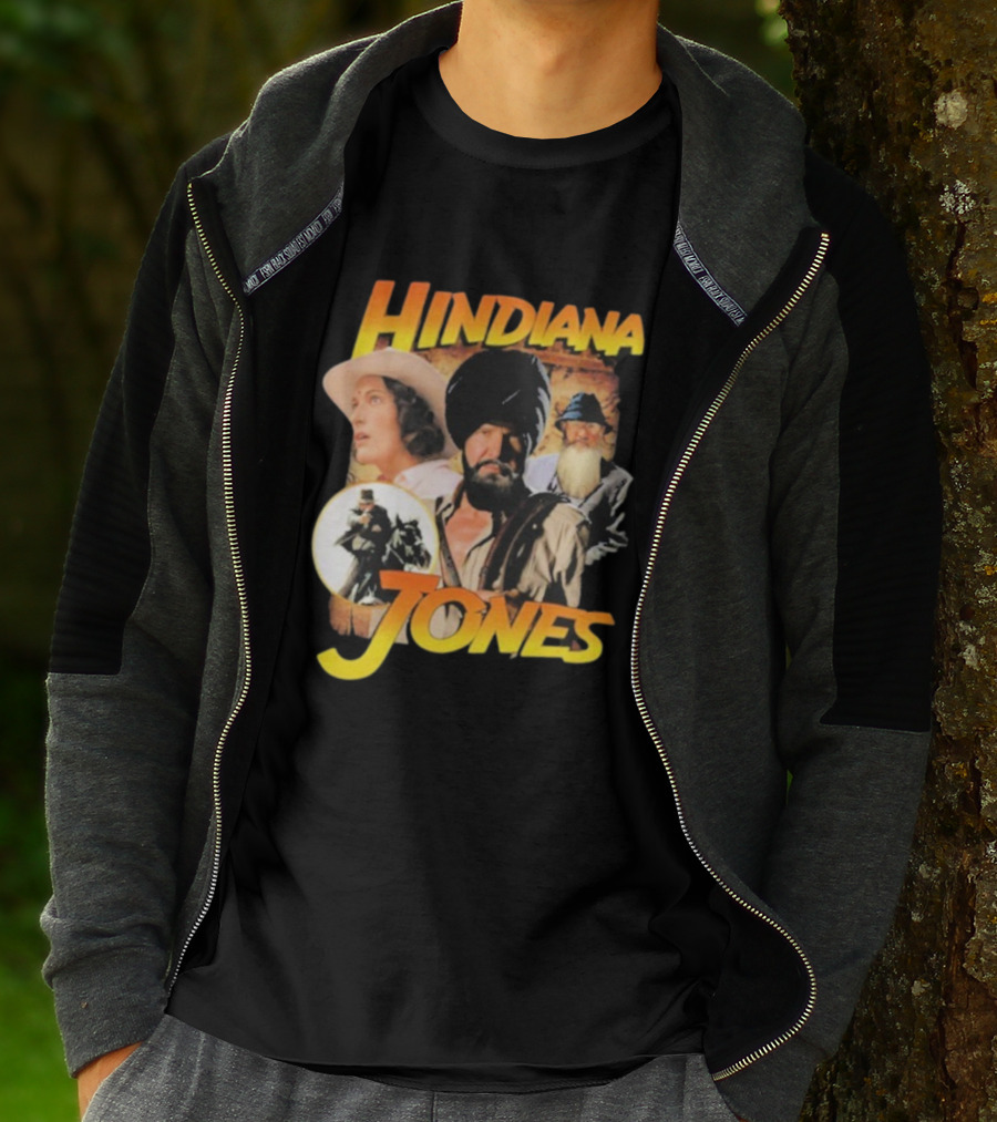 Hindiana Jones Adventure Turban Fedora Characters Indiana Jones Movie Theme T-Shirt