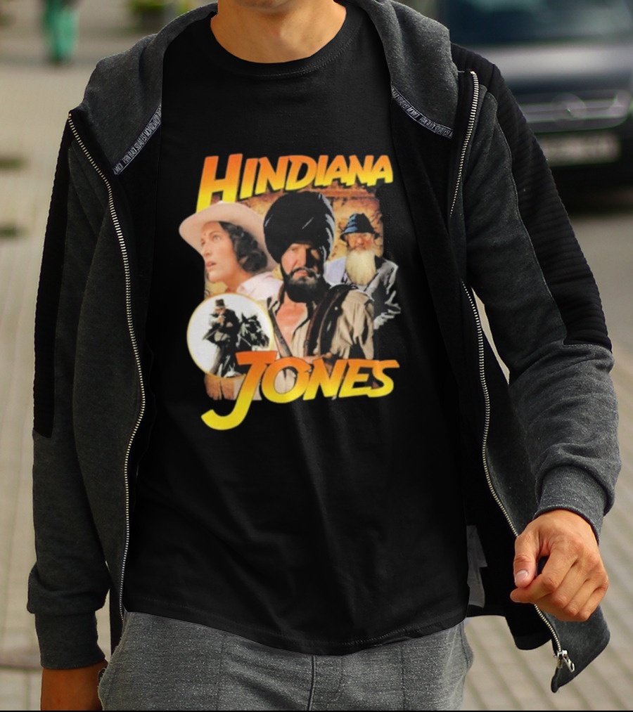 Hindiana Jones Adventure Turban Fedora Characters Indiana Jones Movie Theme T-Shirt