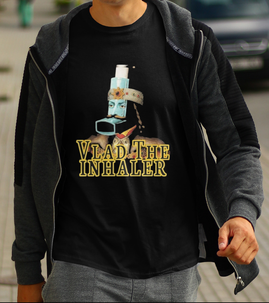 Vlad The Inhaler Asthma Humor Parody T-Shirt