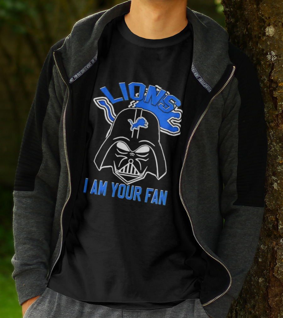 Detroit Lions Darth Vader I Am Your Fan Star Wars Collaboration T-Shirt