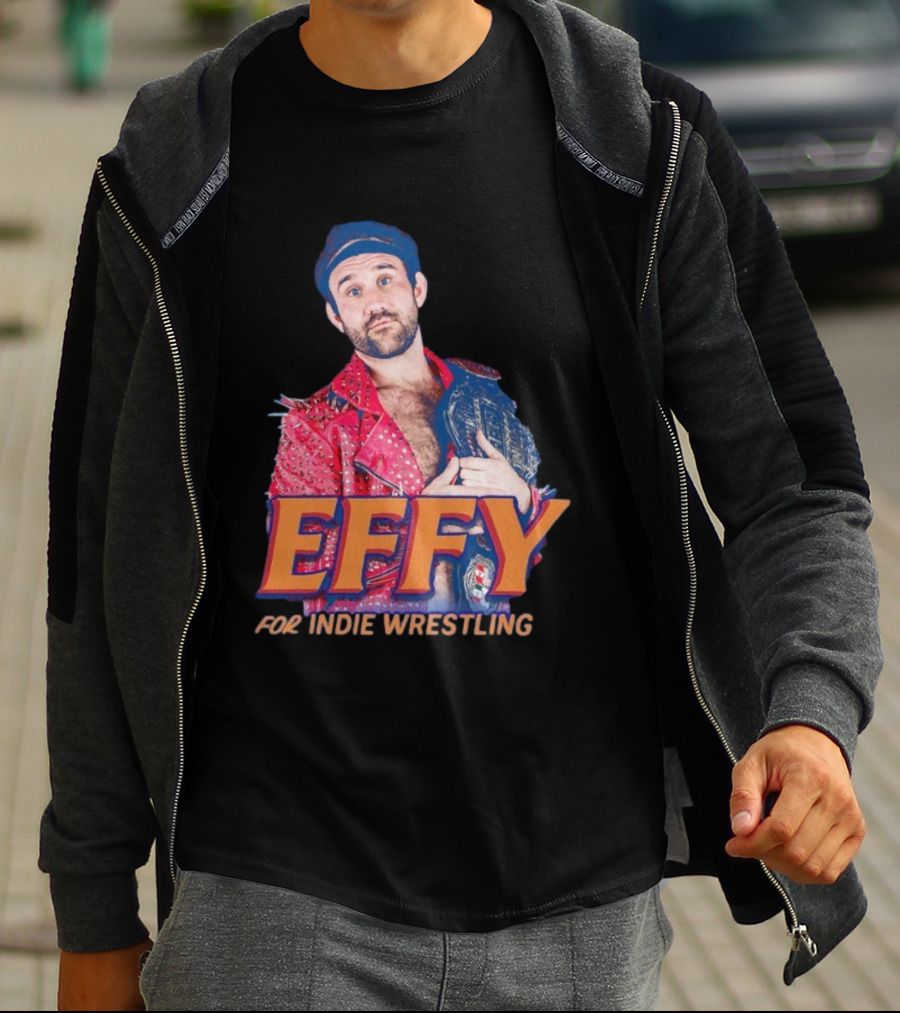 Effy Indie Wrestling Champion Red Jacket Photo T-Shirt