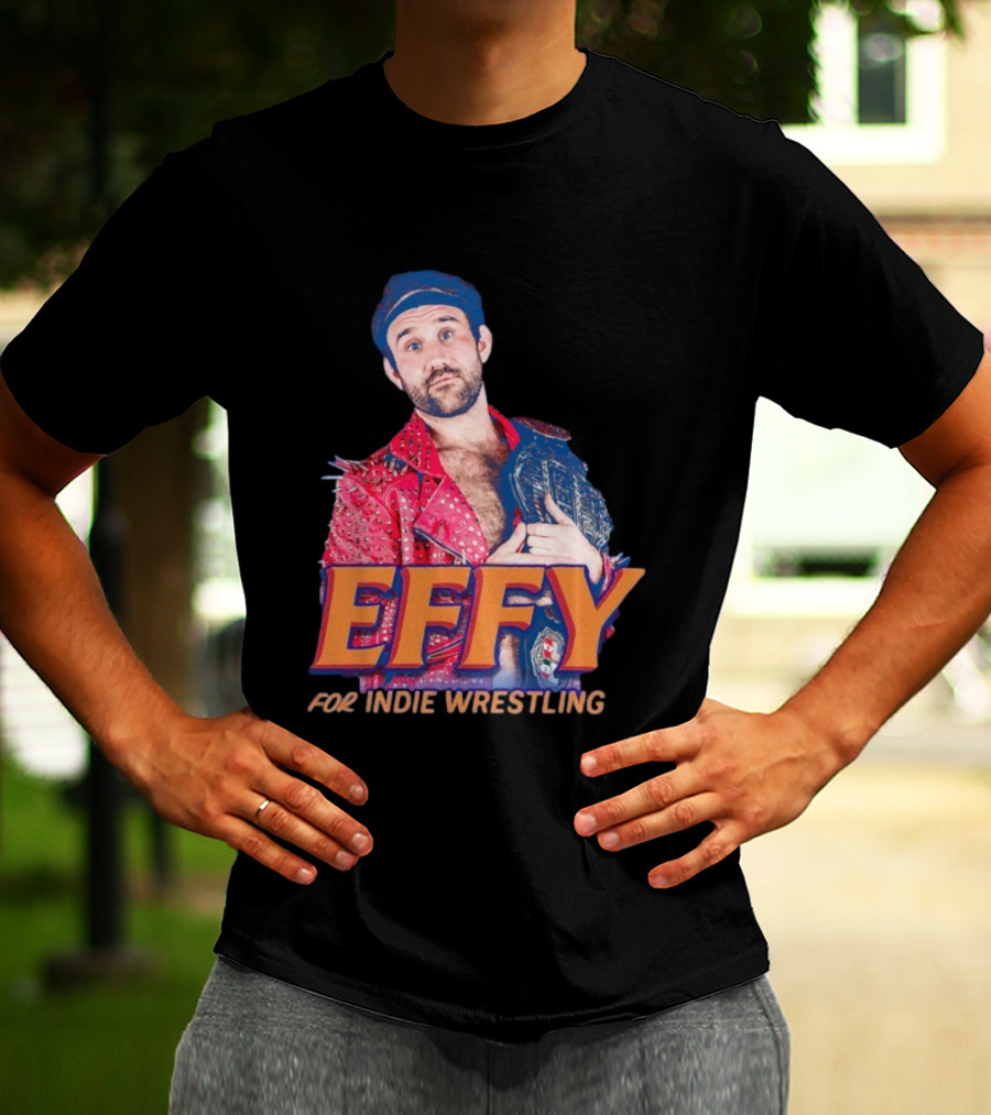 Effy Indie Wrestling Champion Red Jacket Photo T-Shirt