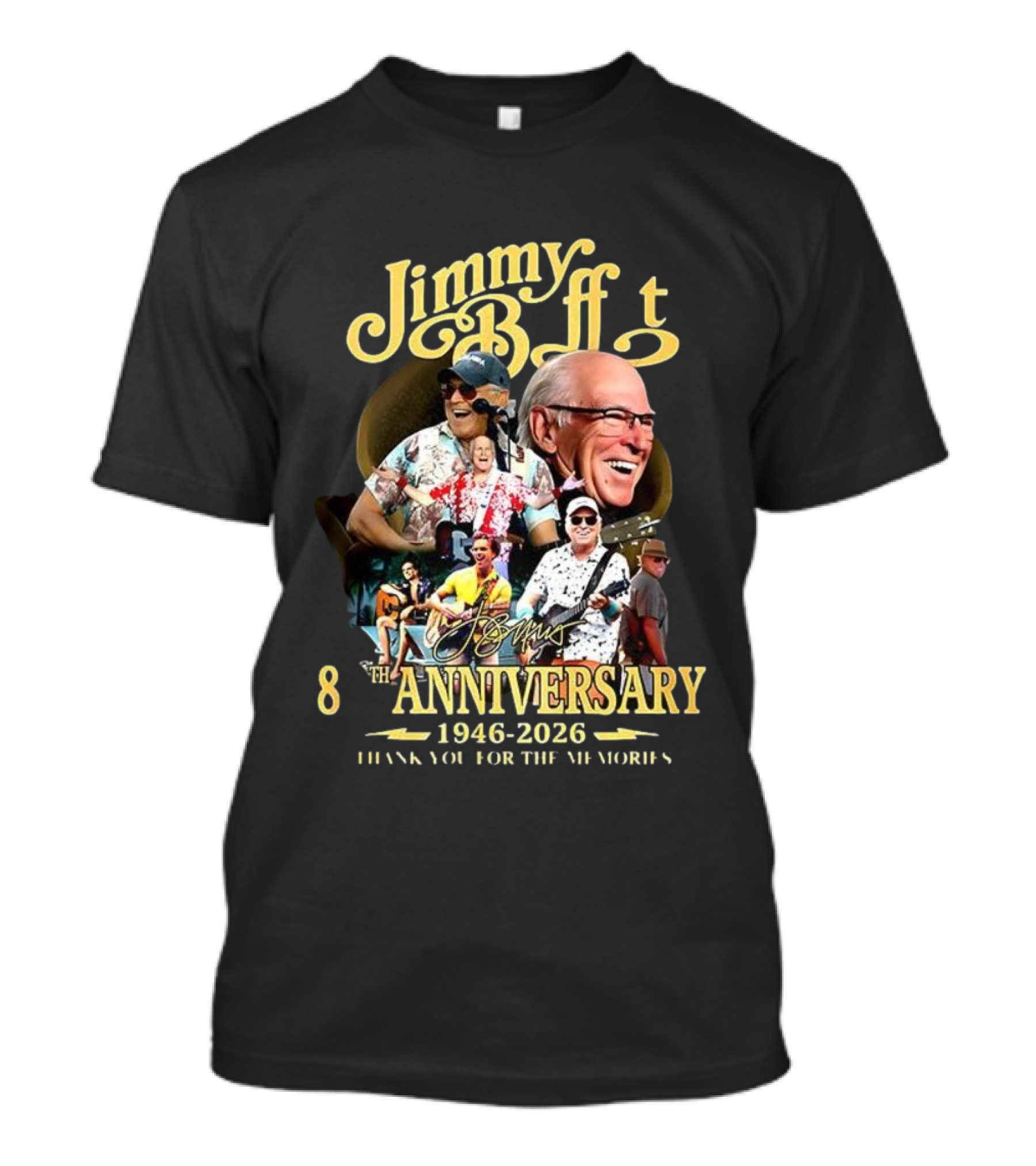 Jimmy Buffett 80th Anniversary 1946-2026 Thank You For The Memories T-Shirt