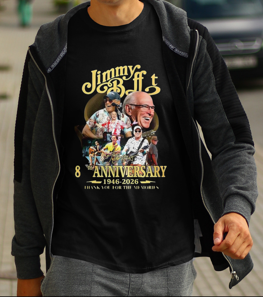 Jimmy Buffett 80th Anniversary 1946-2026 Thank You For The Memories T-Shirt