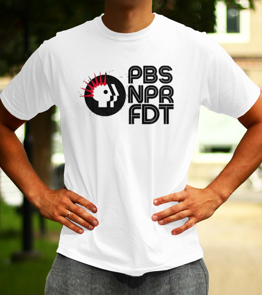 PBS NPR FDT Punk Style Political Statement T-Shirt