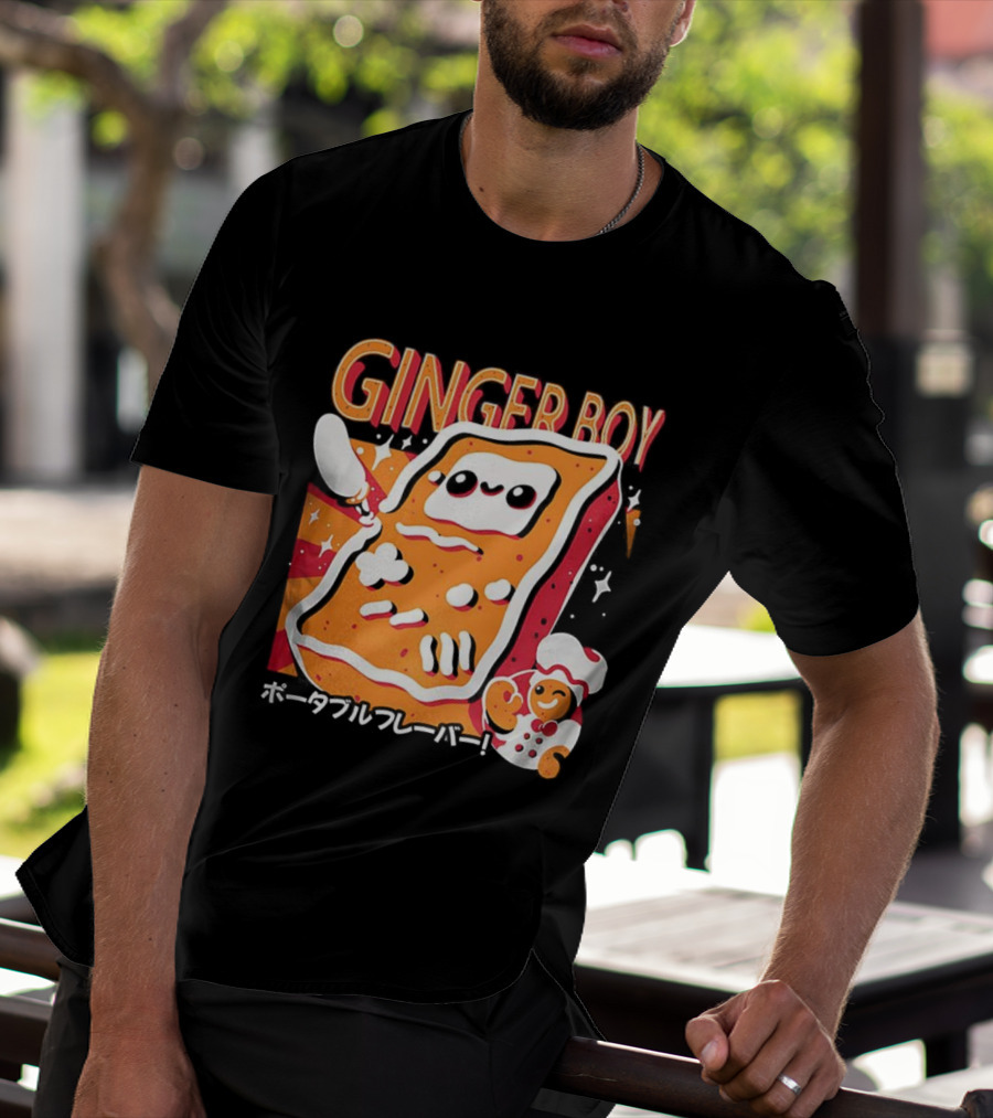 GingerBoy Gingerbread Handheld Game Console Christmas Portable Flavor Chef T-Shirt