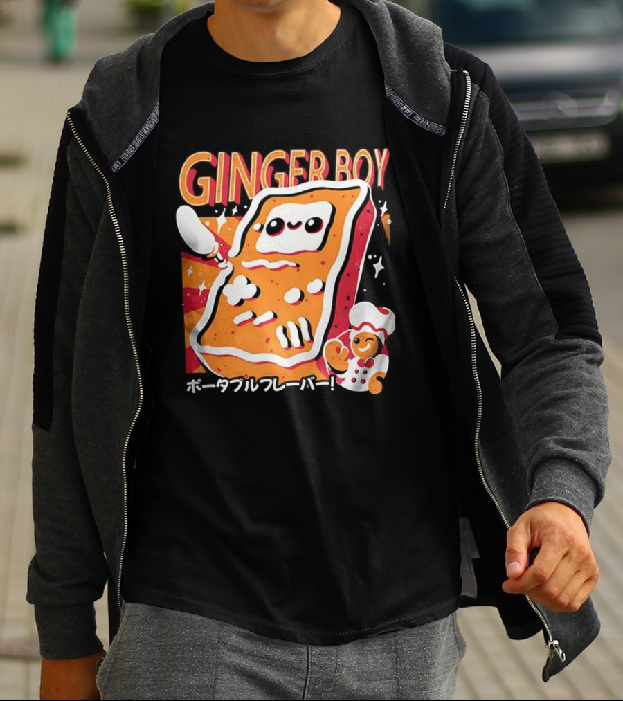 GingerBoy Gingerbread Handheld Game Console Christmas Portable Flavor Chef T-Shirt