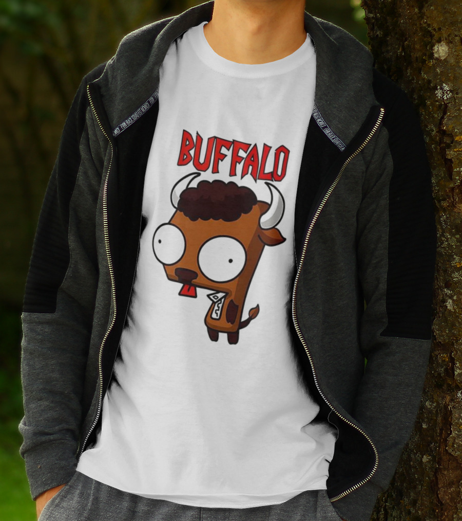Buffalo Character With Horns And Big Eyes T-Shirt