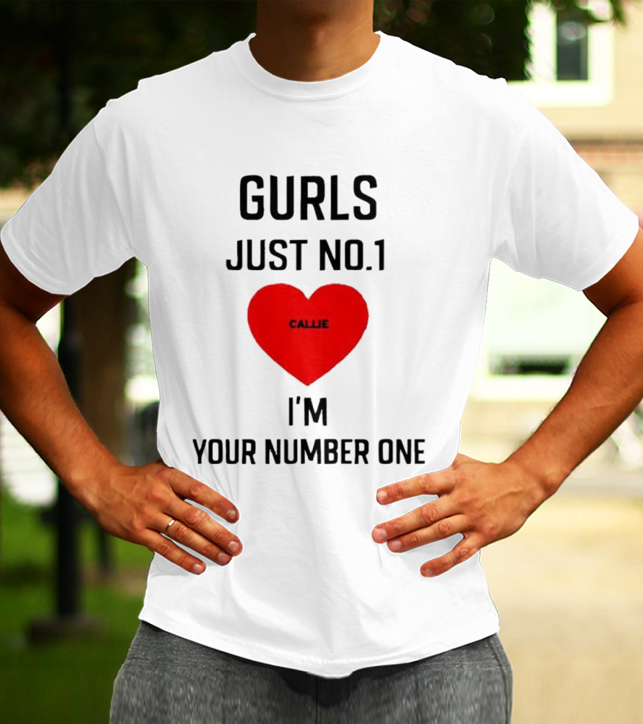 Gurls Just No 1 I'm Your Number One Heart Callie T-Shirt