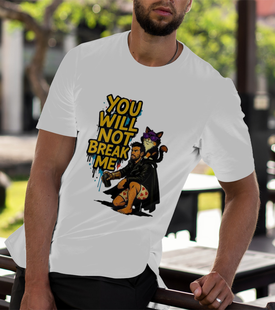 Dungeon Crawler Carl You Will Not Break Me Donut Cat Graffiti Style T-Shirt