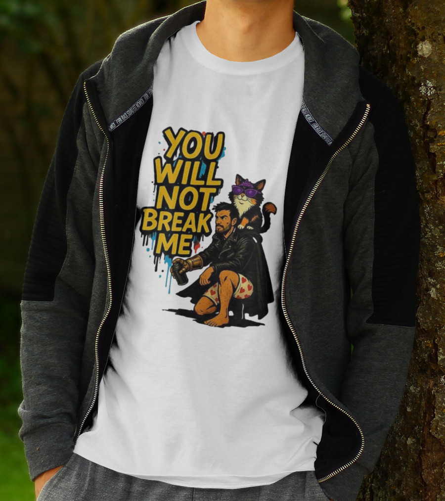 Dungeon Crawler Carl You Will Not Break Me Donut Cat Graffiti Style T-Shirt