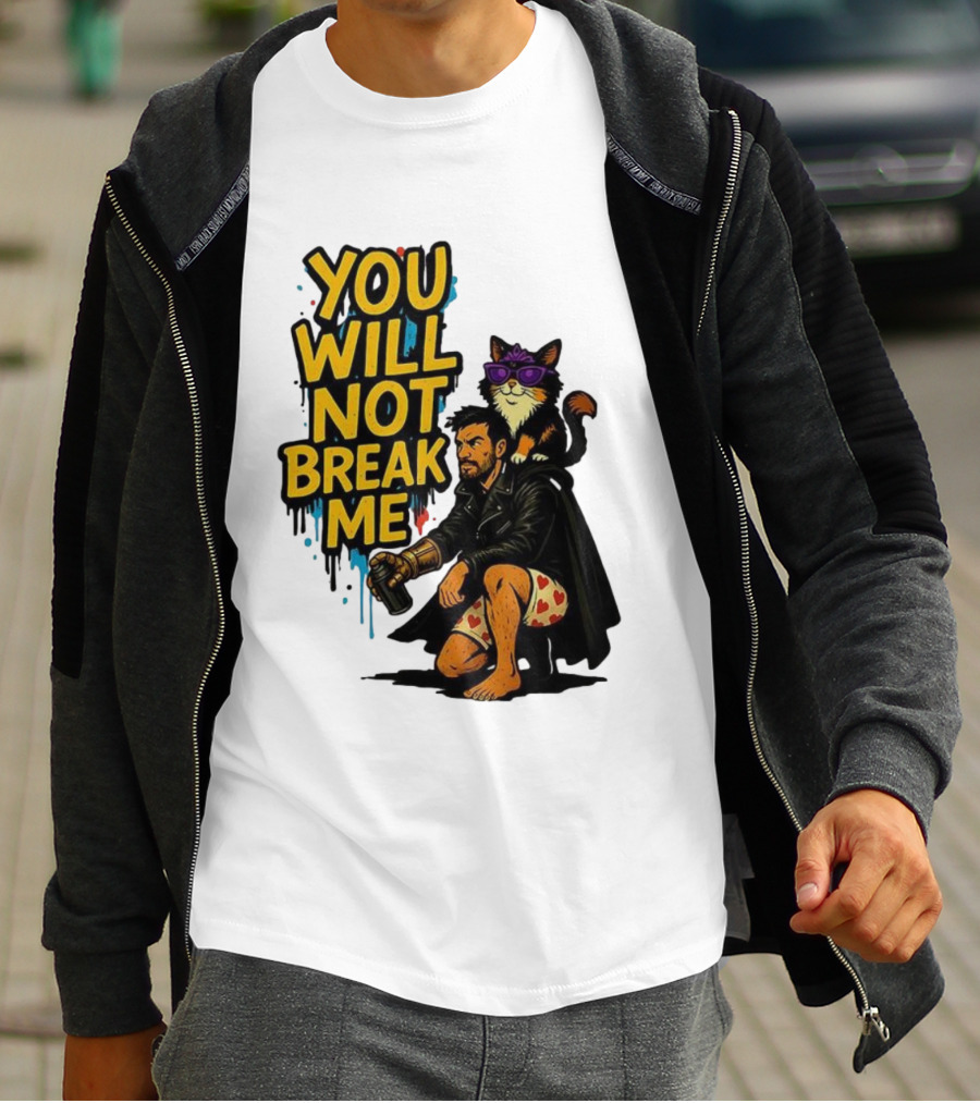 Dungeon Crawler Carl You Will Not Break Me Donut Cat Graffiti Style T-Shirt