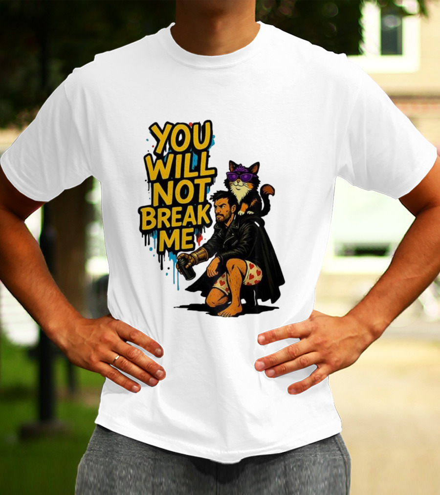 Dungeon Crawler Carl You Will Not Break Me Donut Cat Graffiti Style T-Shirt