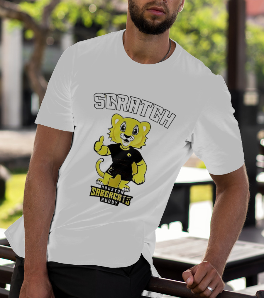 Houston SaberCats Rugby Scratch Mascot T-Shirt