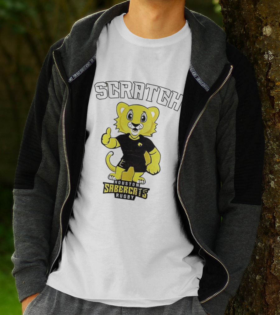 Houston SaberCats Rugby Scratch Mascot T-Shirt