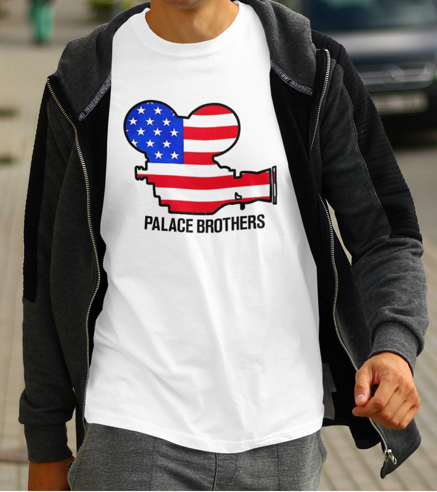 Palace Brothers American Flag Camera T-Shirt