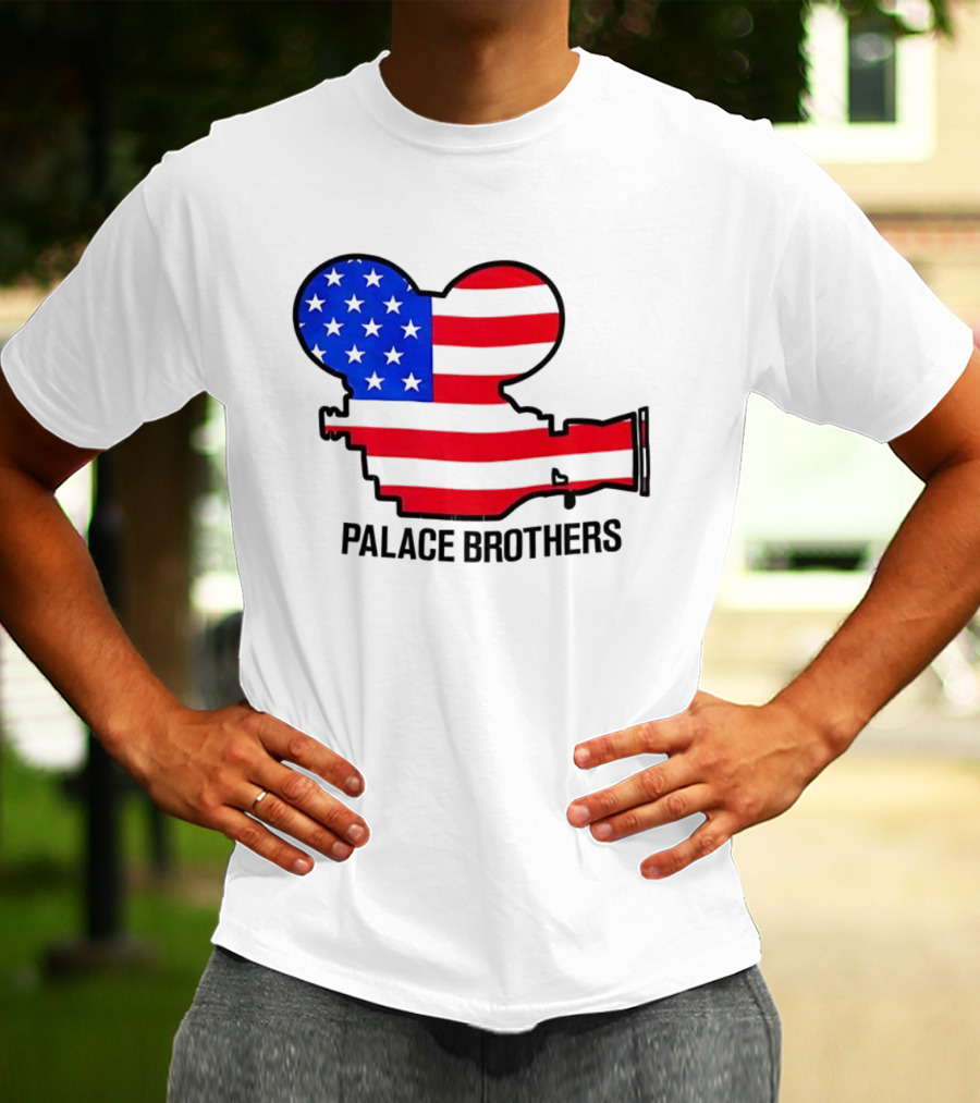 Palace Brothers American Flag Camera T-Shirt