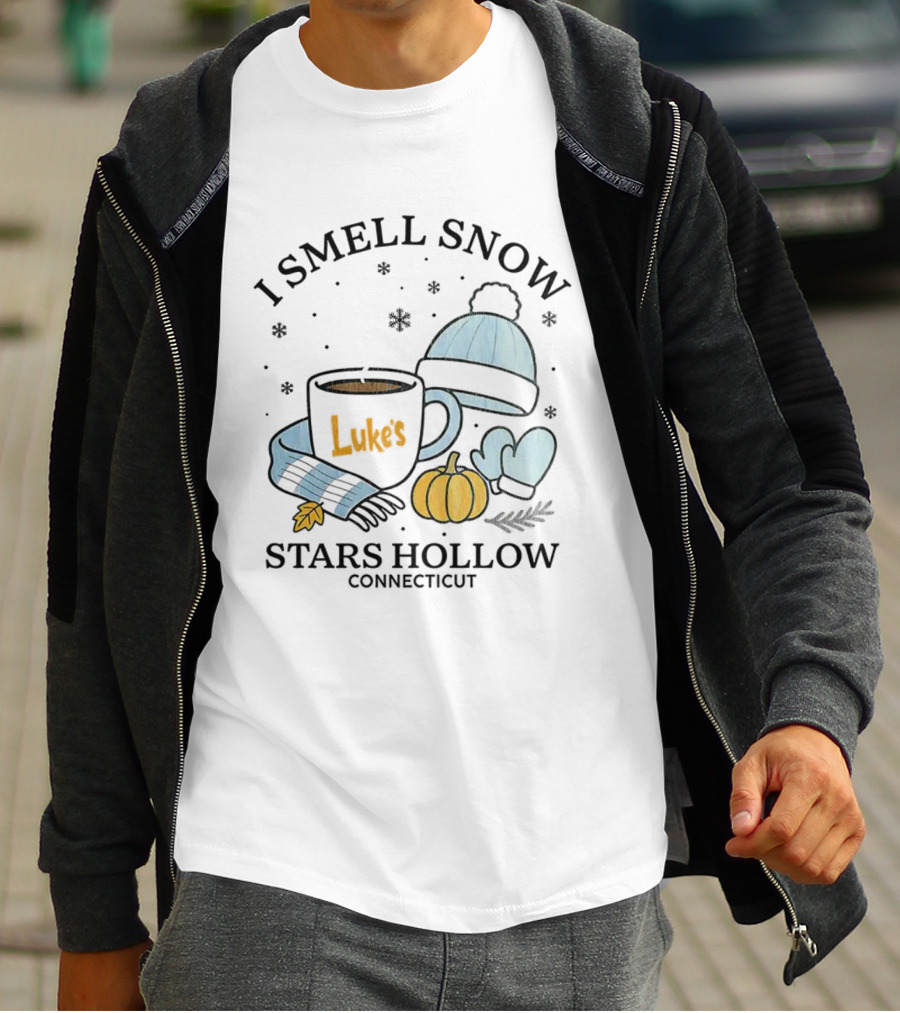 I Smell Snow Luke's Stars Hollow Connecticut Christmas Winter Cozy T-Shirt