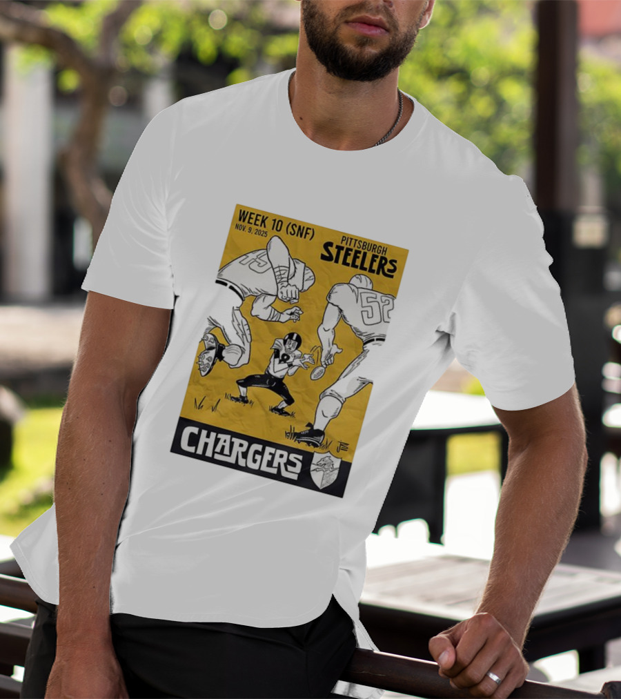 Pittsburgh Steelers Vs Chargers Week 10 SNF Nov 9 2025 Comic T-Shirt