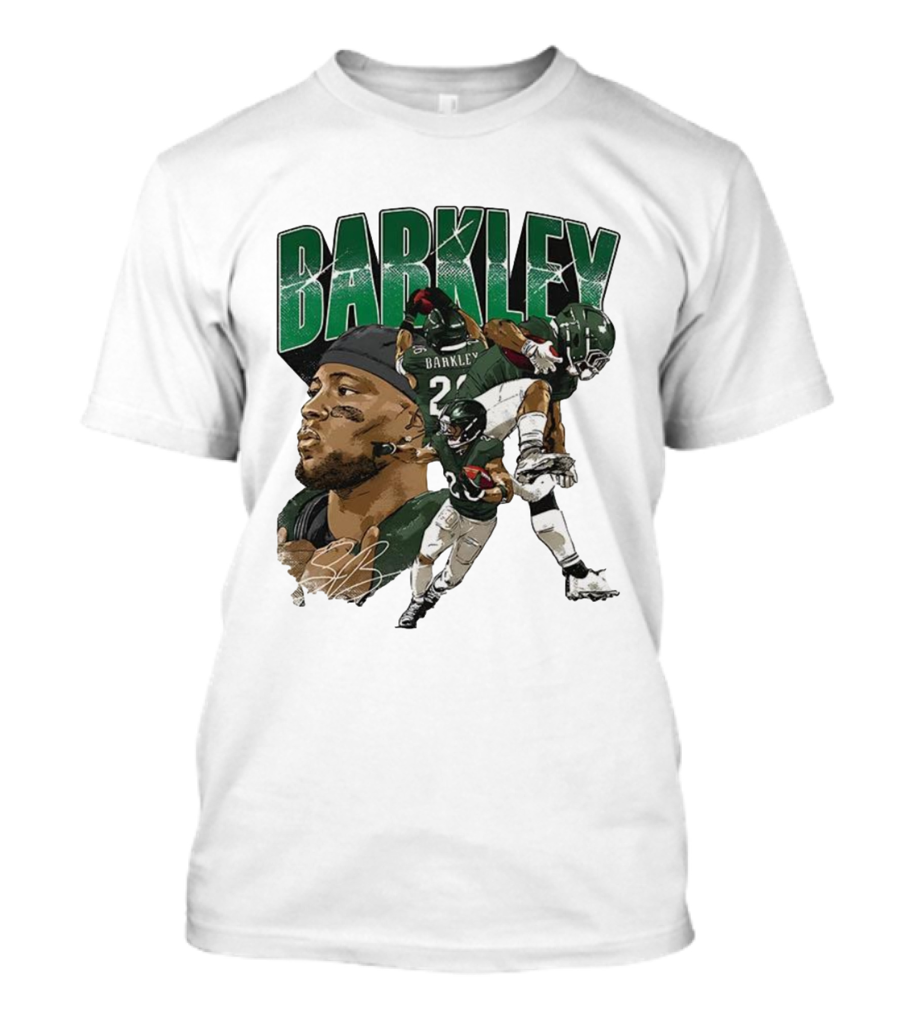 Barkley Saquon Football Player Signature Philadelphia Eagles T-Shirt