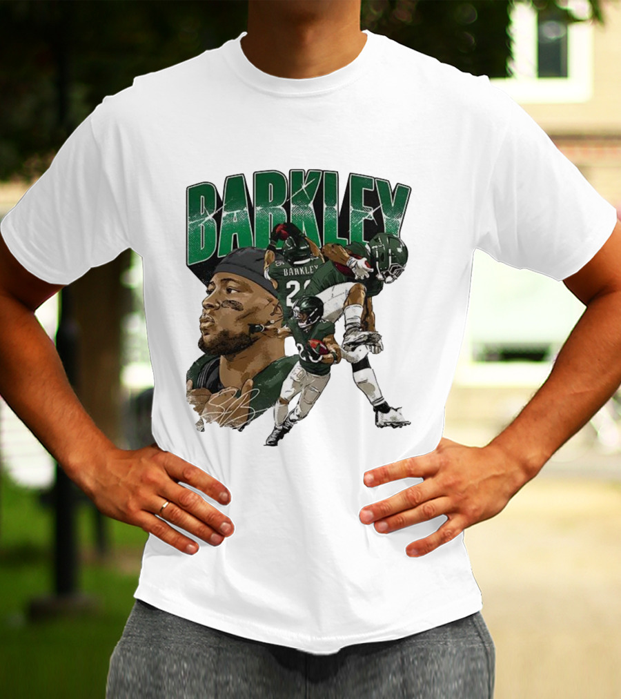 Barkley Saquon Football Player Signature Philadelphia Eagles T-Shirt