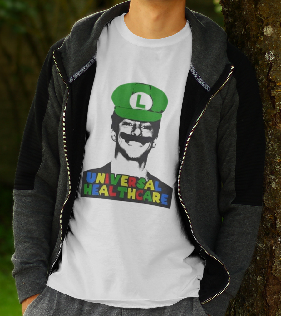 Luigi Mangione Universal Healthcare Mario Bros Green Hat T-Shirt