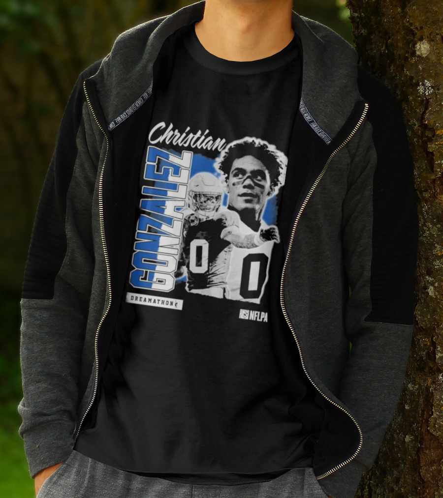 Christian Gonzalez NFLPA Dreamathon Football Athlete T-Shirt