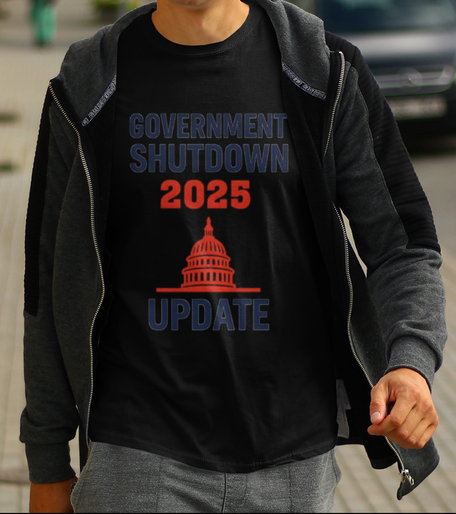 Government Shutdown 2025 Update Capitol Symbol T-Shirt