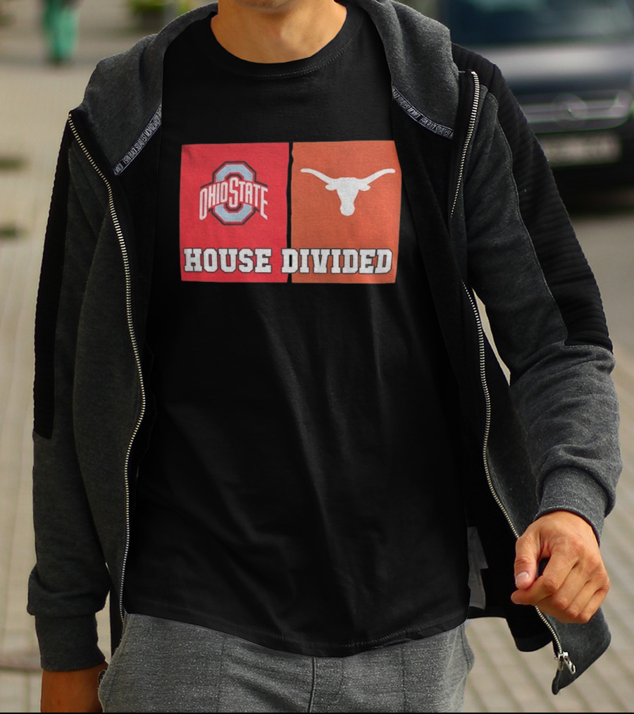 Ohio State Buckeyes Texas Longhorns House Divided T-Shirt