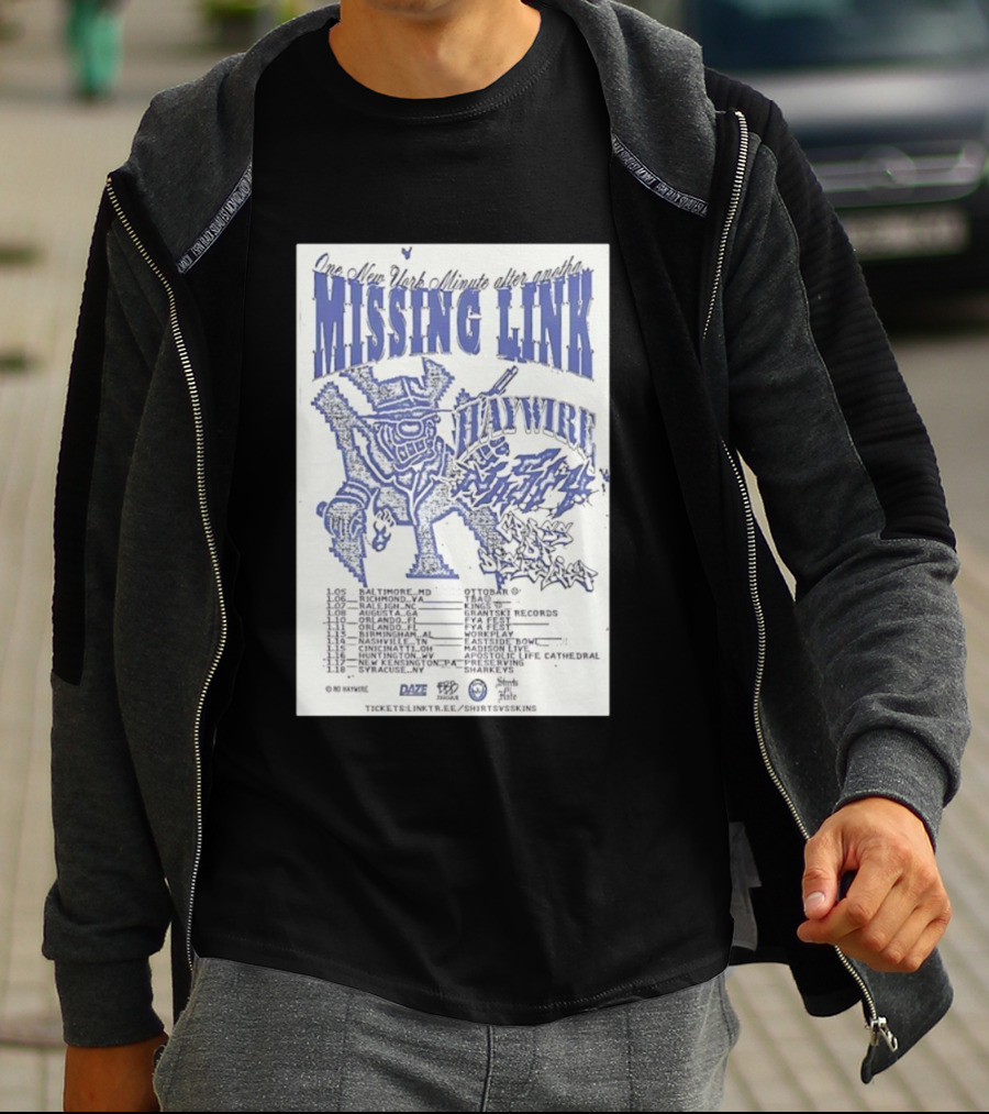 Missing Link One New York Minute Tour 2026 Dates All-City Show Locations T-Shirt