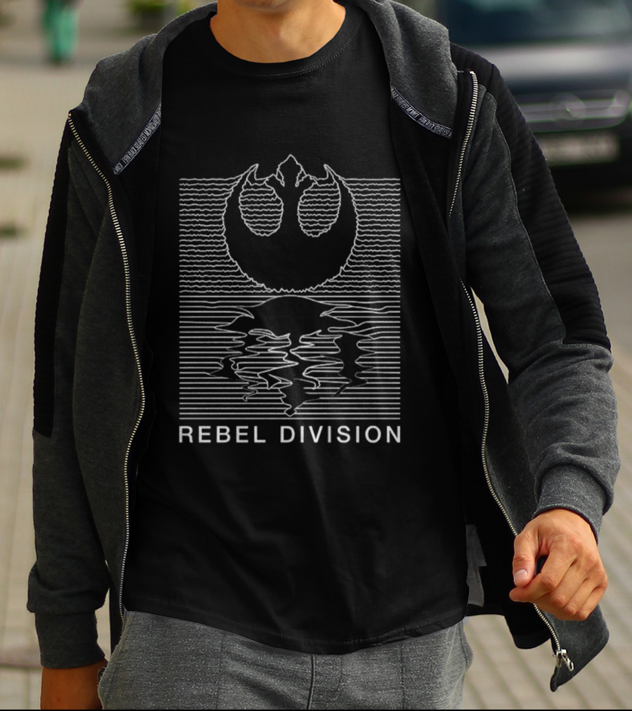 Rebel Division Rebel Alliance Joy Division Unknown Pleasures Logo Fusion T-Shirt