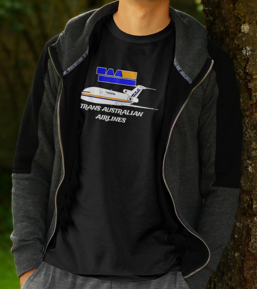 Trans Australian Airlines Classic Aviation Design Plane TAA Text Retro T-Shirt