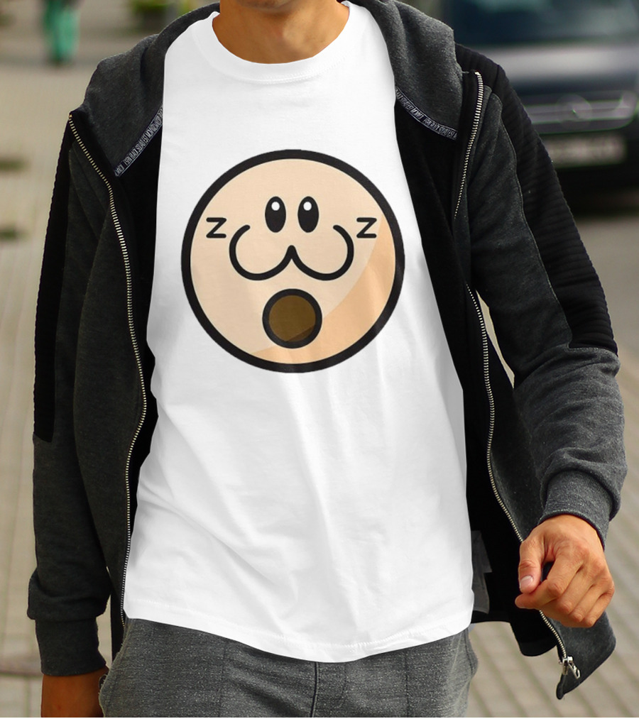 Haminations Sleepy Face Expression ZZZ Cute Cartoon Head T-Shirt