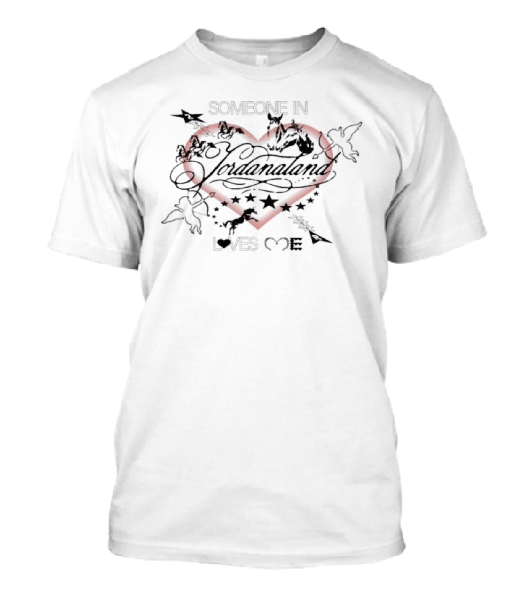 Jordana Someone In Jordanaland Loves Me Heart Stars T-Shirt