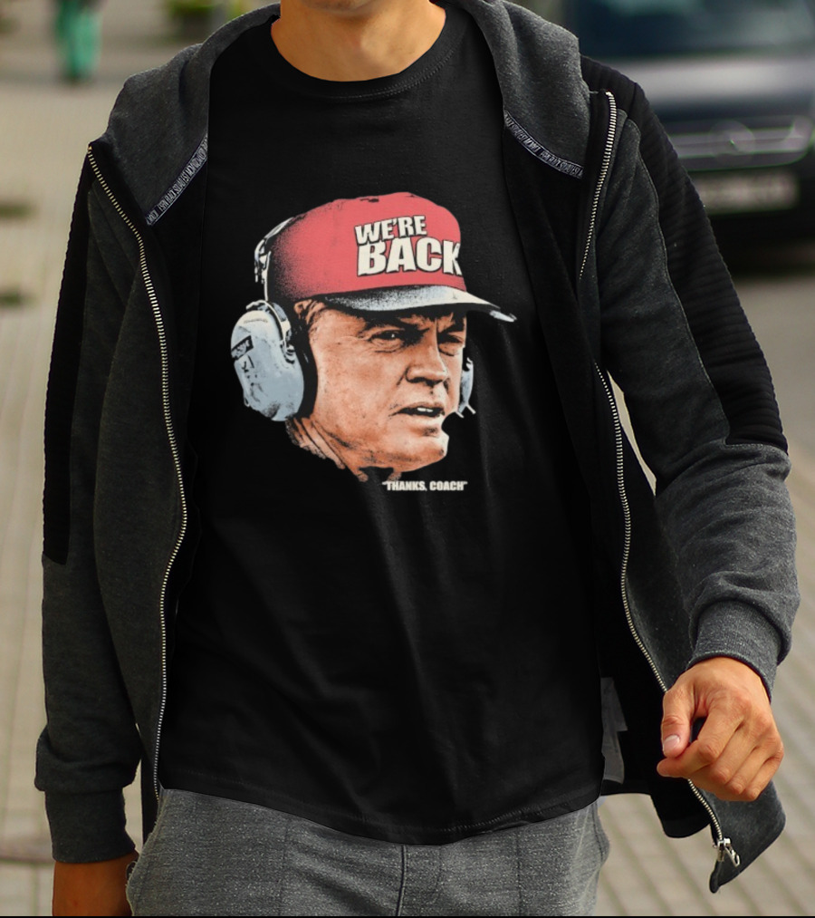 Matt Rhule We’re Back Thanks Coach Nebraska Cornhuskers Headset T-Shirt