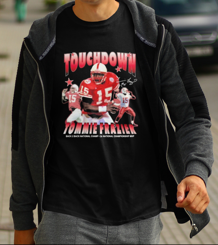 Tommie Frazier Touchdown Back 2 Back National Champ 2x National Championship MVP T-Shirt