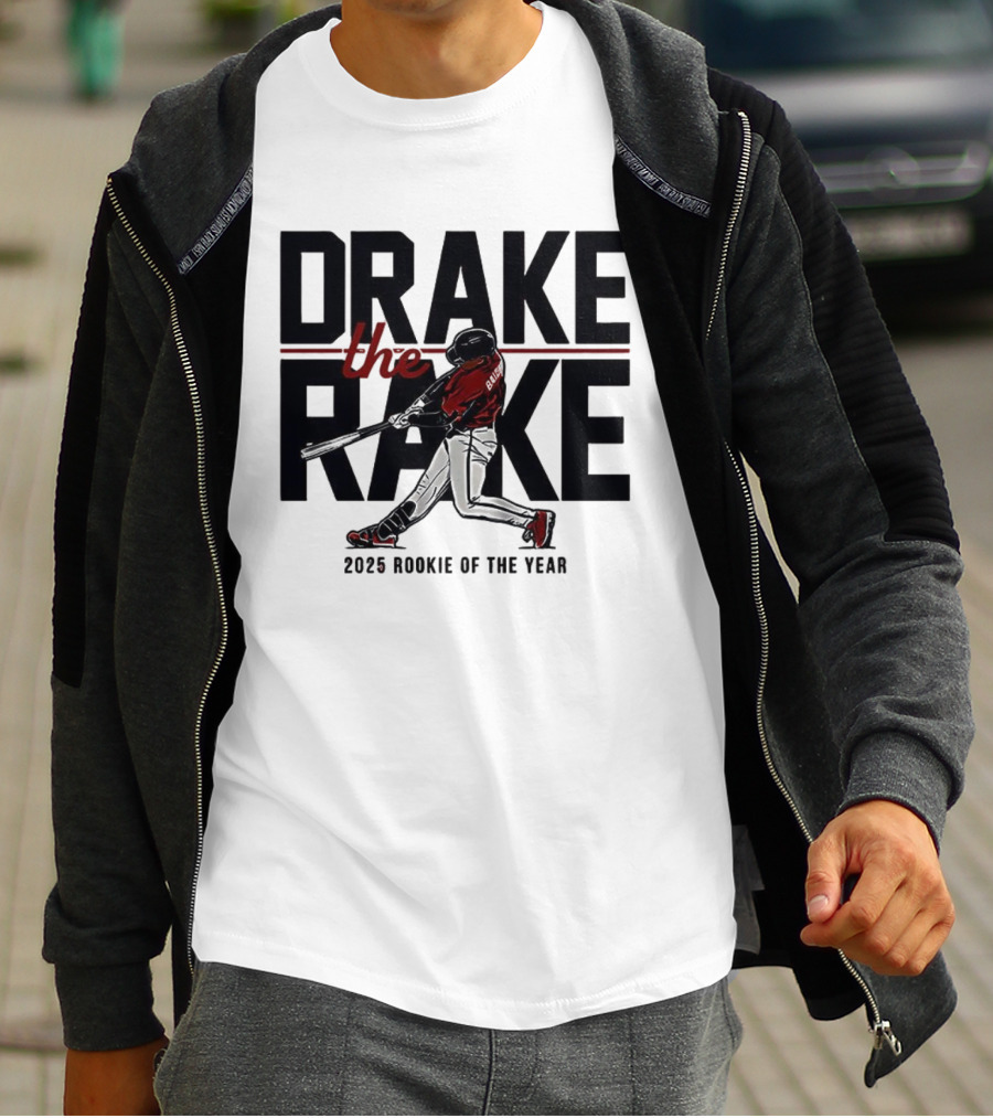 Drake The Rake 2025 Rookie Of The Year Atlanta Braves Baseball T-Shirt