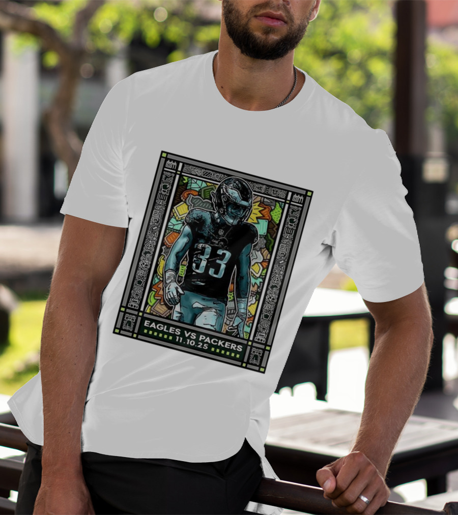 Eagles Vs Packers November 10 2025 Football Number 33 Philadelphia T-Shirt