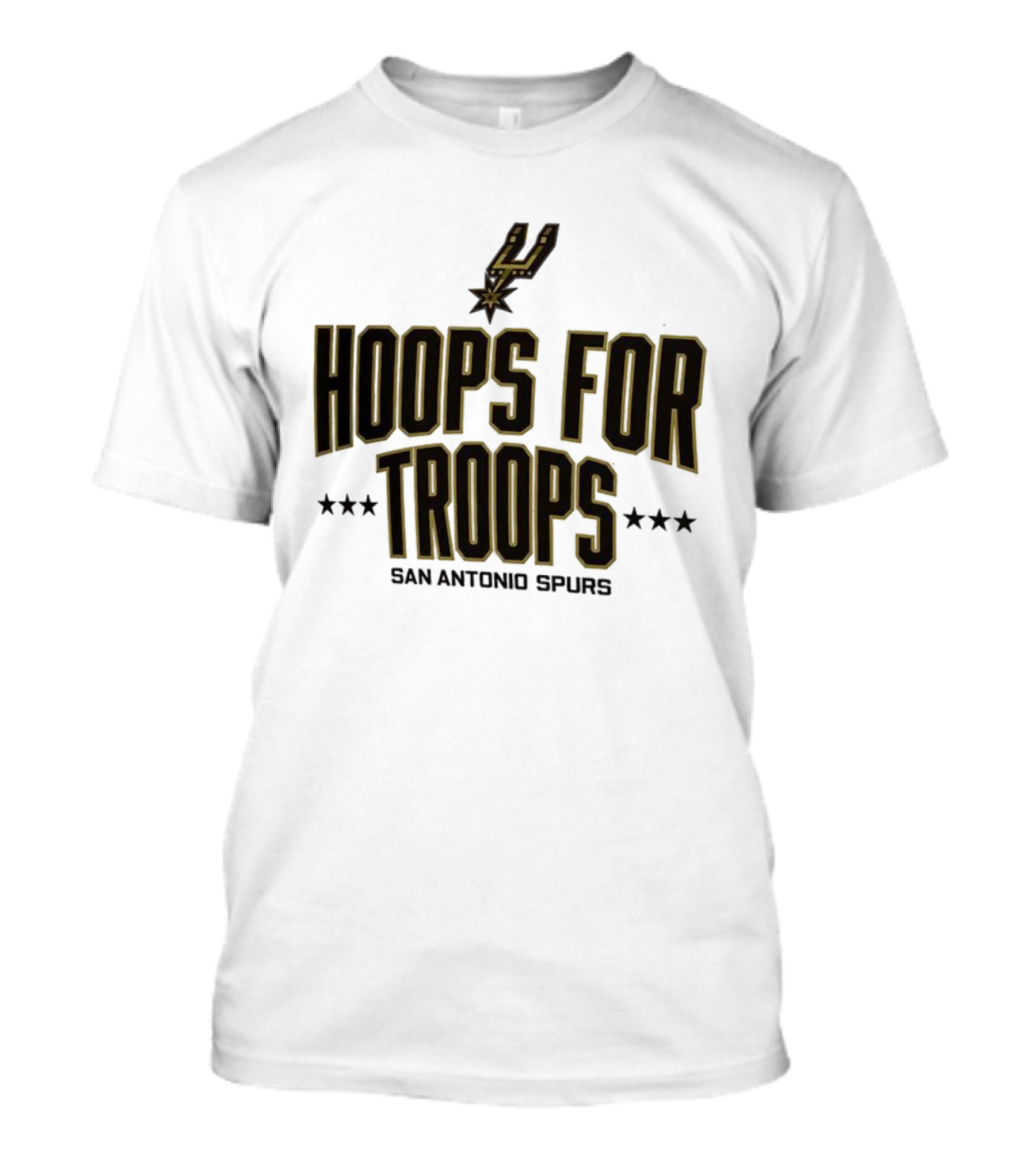 San Antonio Spurs Hoops For Troops Stars Basketball Team Event T-Shirt