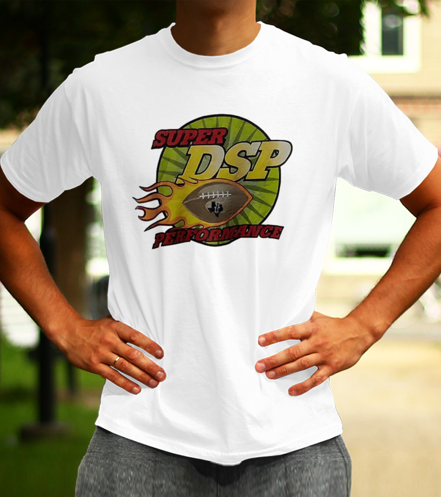 Super DSP Performance Flaming Football Graphic T-Shirt