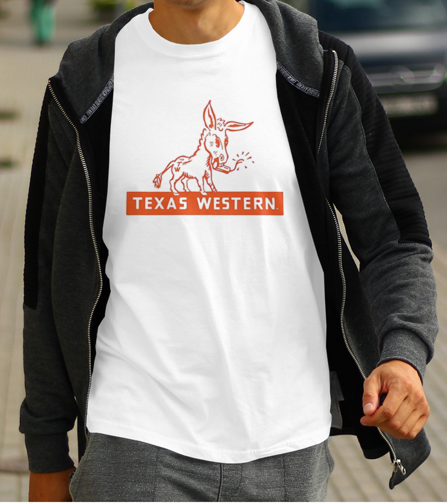 Texas Western Donkey Mascot Classic Vintage Style T-Shirt