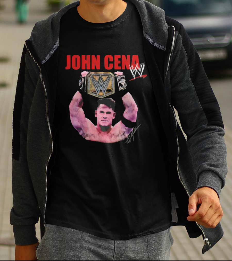 John Cena WWE Champion Vintage Wrestling Belt T-Shirt