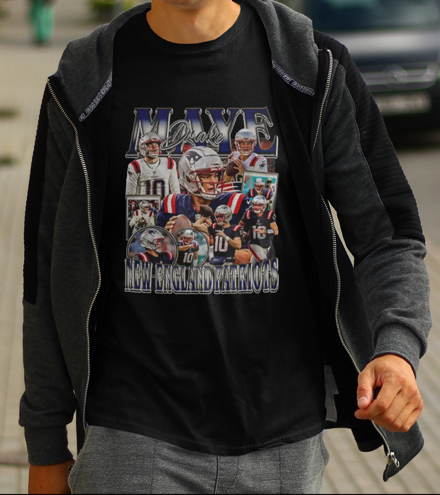Drake Maye New England Patriots Football Player Tribute T-Shirt