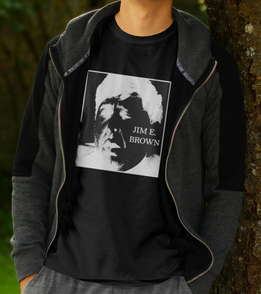 Jim E. Brown Face Monochrome High Contrast T-Shirt