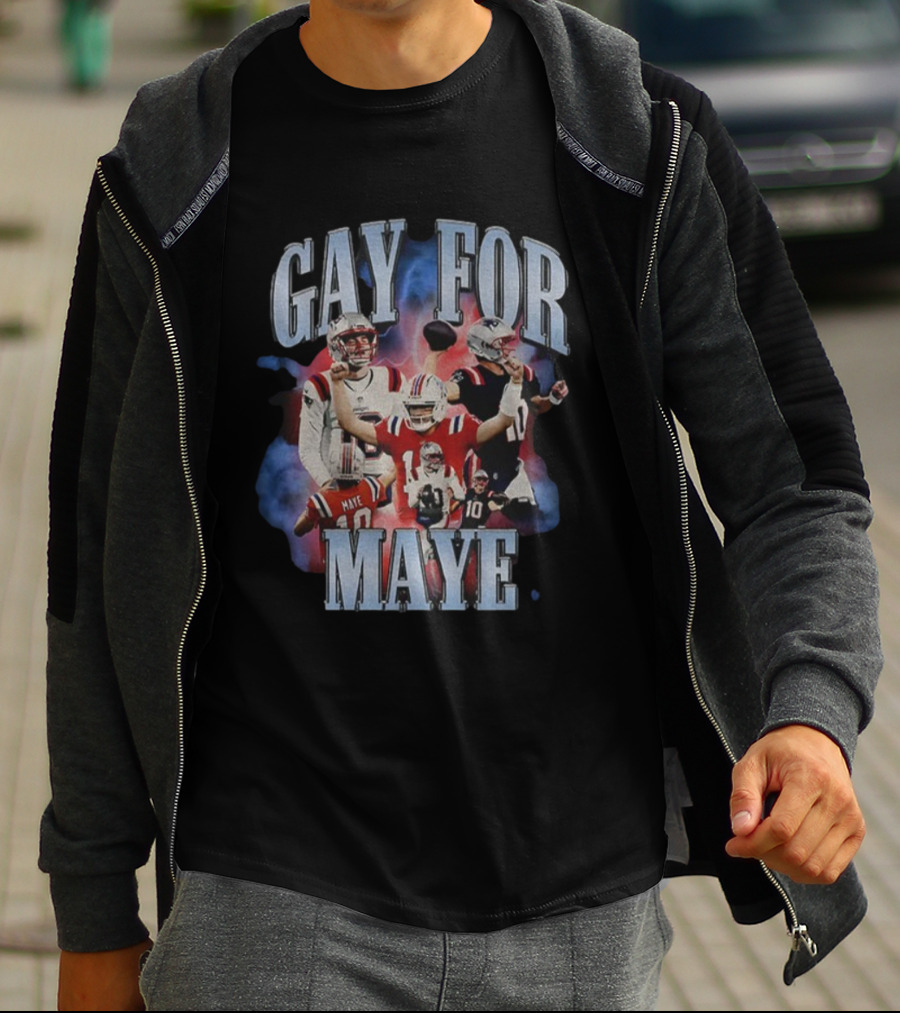 Gay For Maye New England Patriots Football Theme T-Shirt