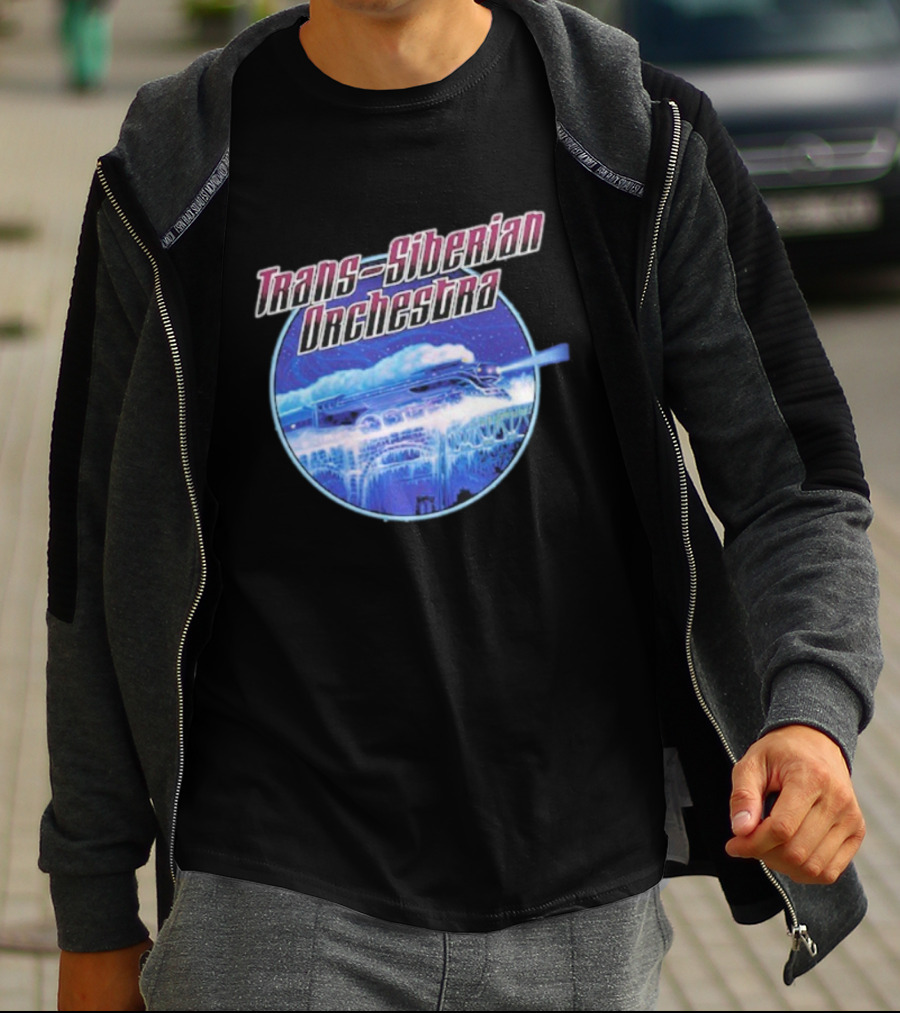 Trans-Siberian Orchestra Winter Train Scene Circle T-Shirt