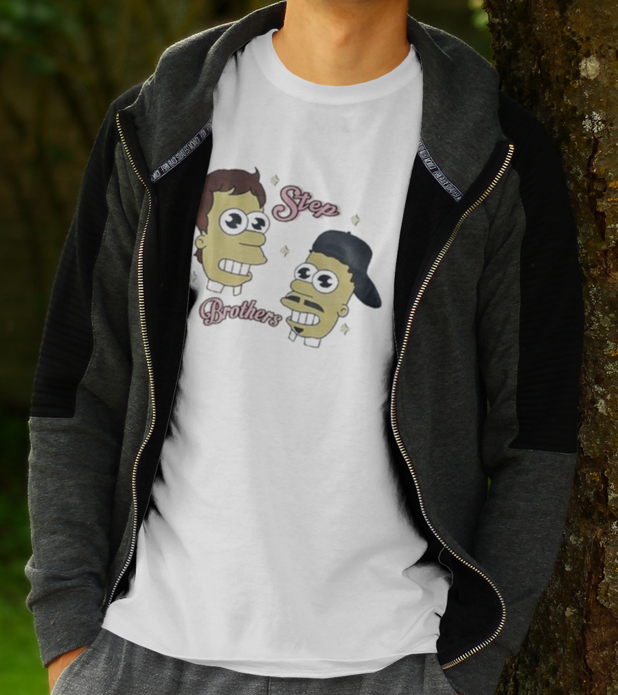 Julian And Logan Step Brothers Christmas Simpsons Style T-Shirt