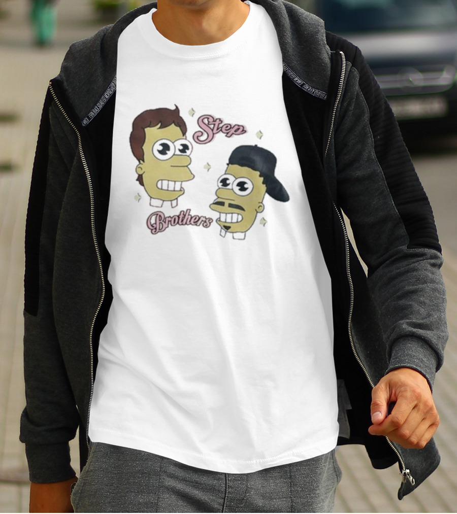Julian And Logan Step Brothers Christmas Simpsons Style T-Shirt