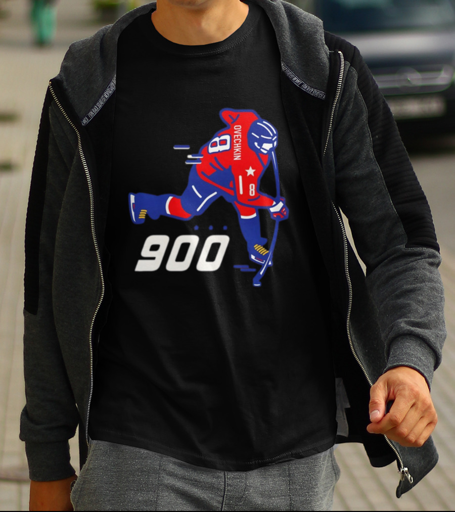 Alex Ovechkin 900 Washington Capitals NHL Hockey Player Milestone Achievement T-Shirt
