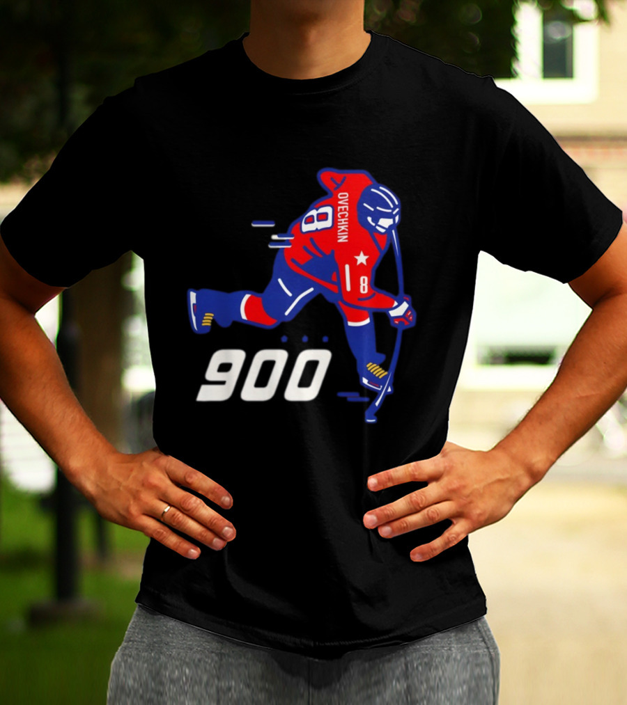 Alex Ovechkin 900 Washington Capitals NHL Hockey Player Milestone Achievement T-Shirt